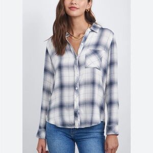 New Rails Hunter shirt Slate Blue Cream color size M
